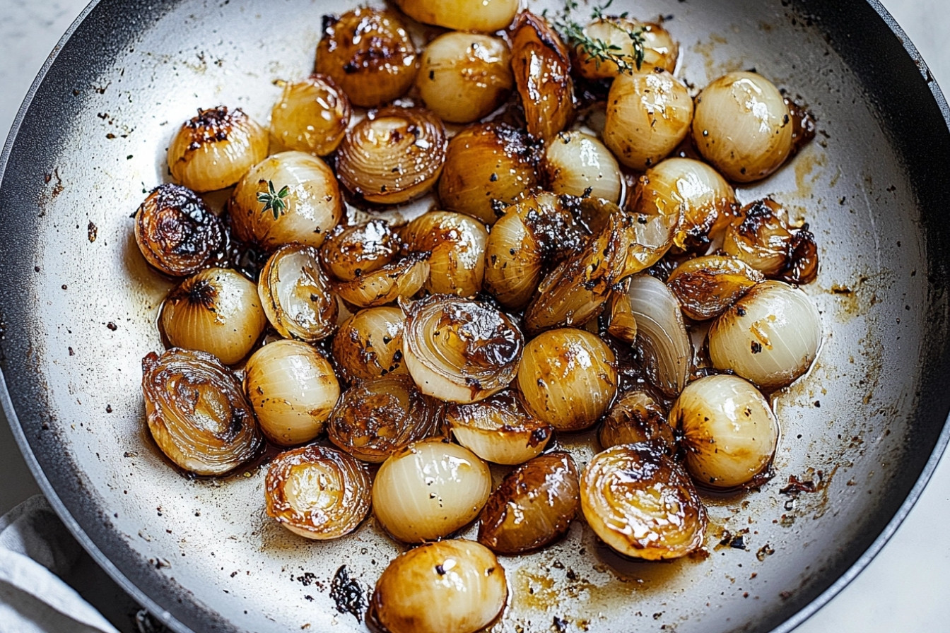 Cebollas caramélisées au beurre