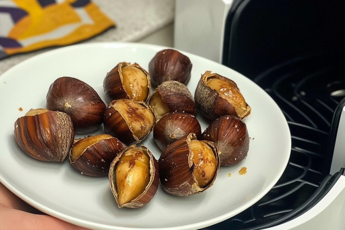 Châtaignes rôties à la friteuse
