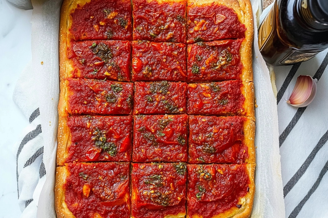 Coca de tomate à la provençale