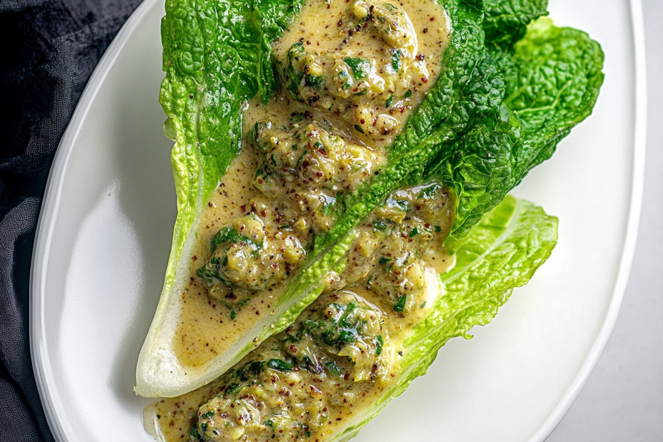 Cogollos plancha moutarde et noisettes