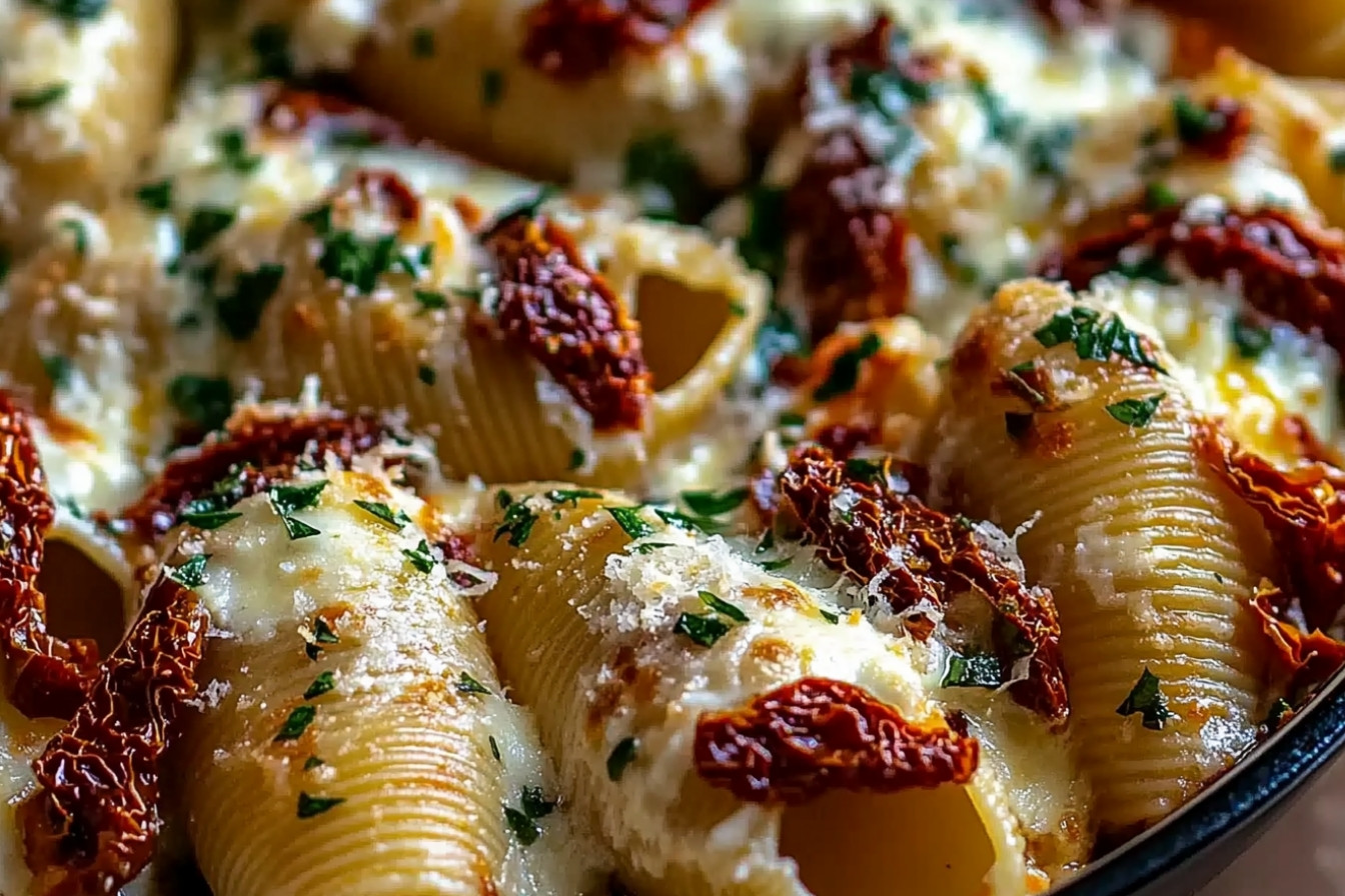 Coquilles farcies tomates séchées ricotta
