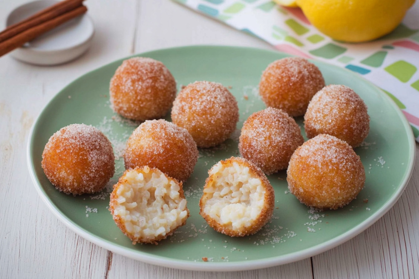 Croquettes sucrées de riz au lait