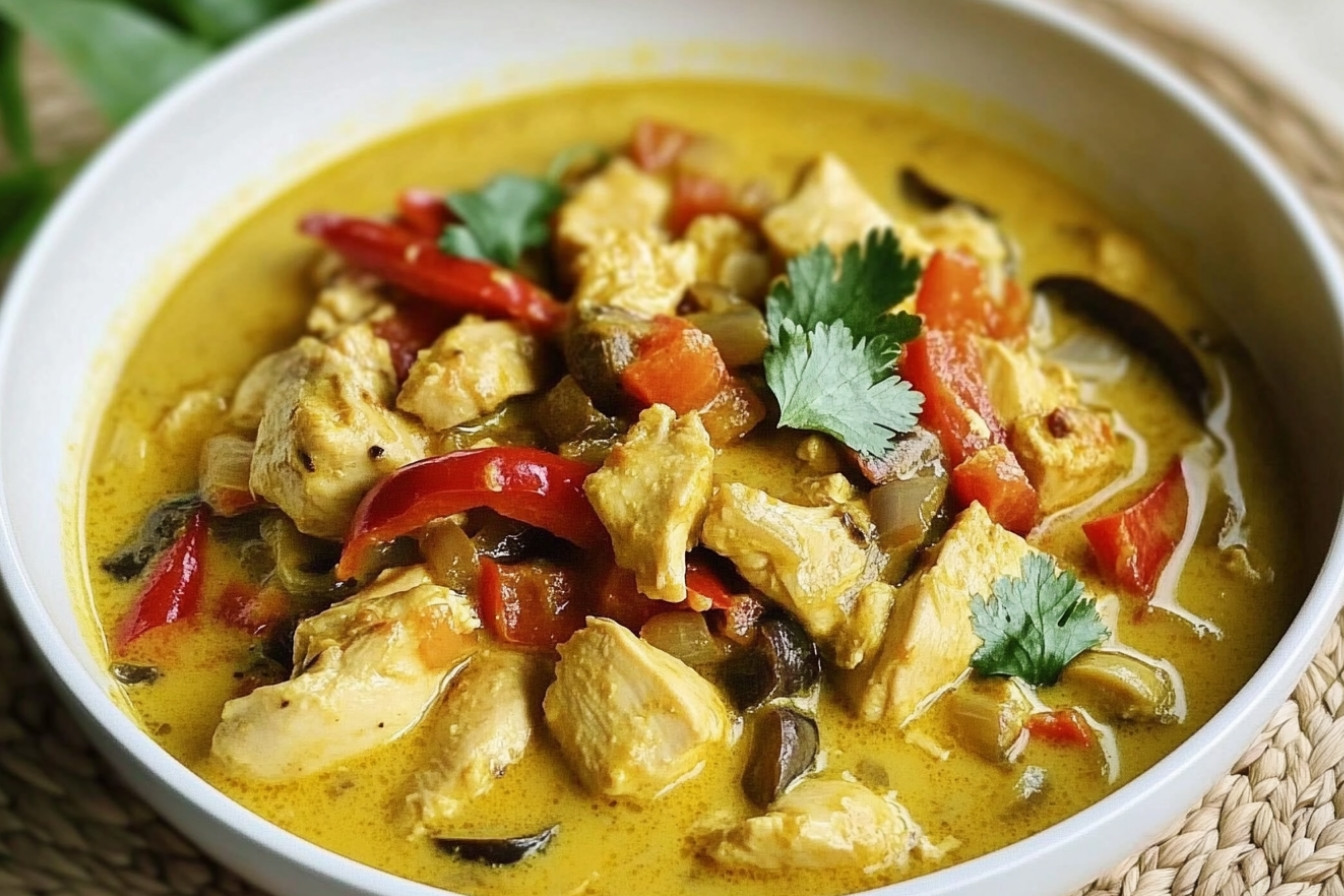 Curry de poulet au poivron