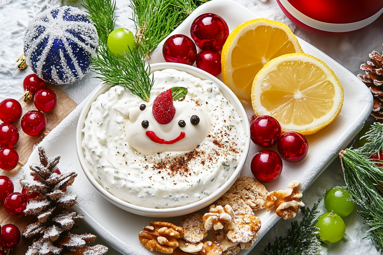 Dip de yaourt de Noël