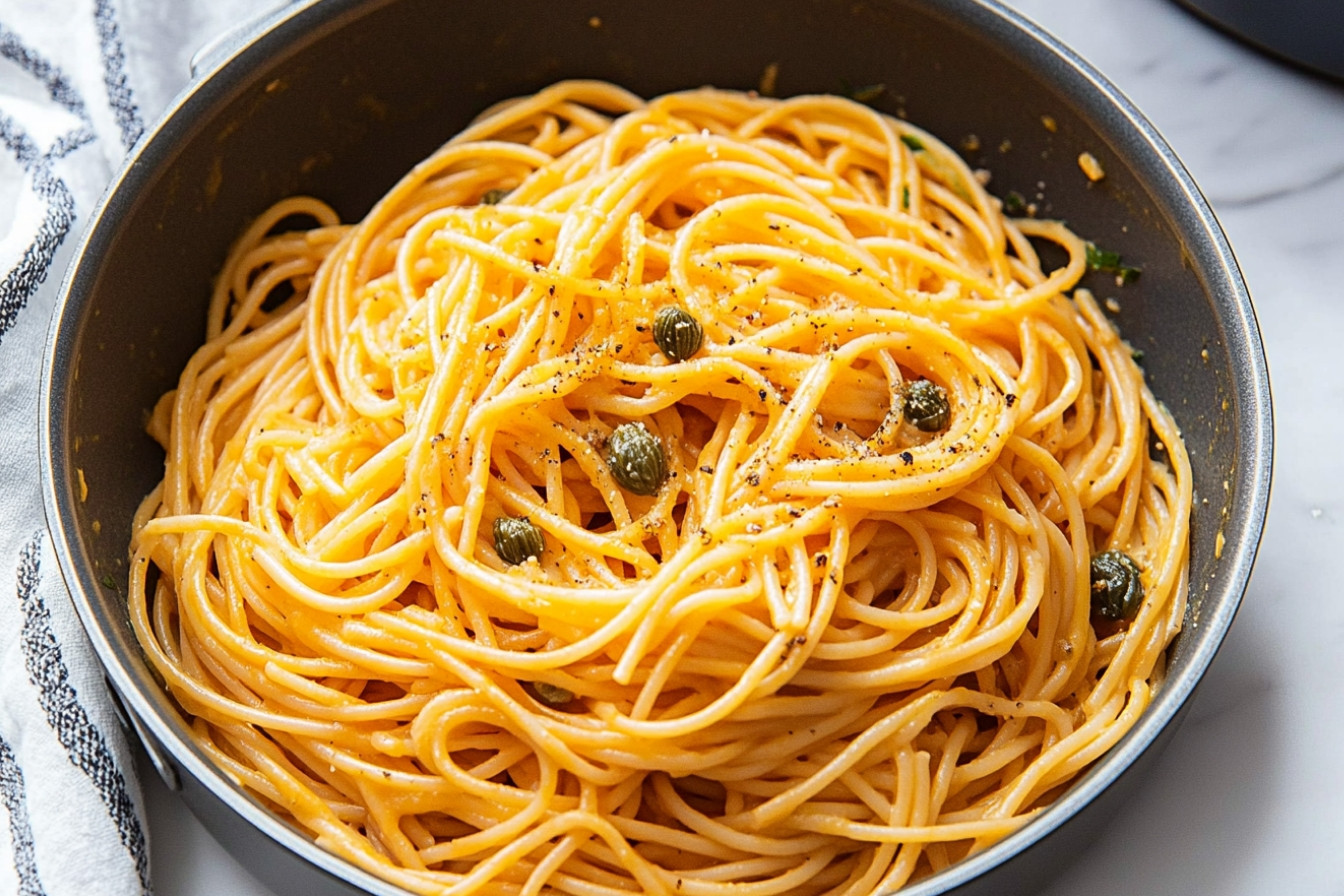 Espaghettis aux anchois et câpres