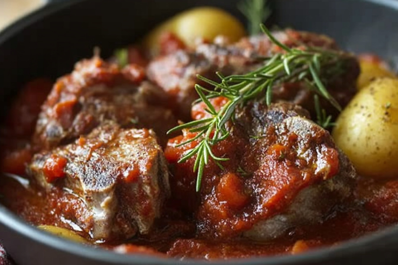 Estofado de côtelettes d'agneau