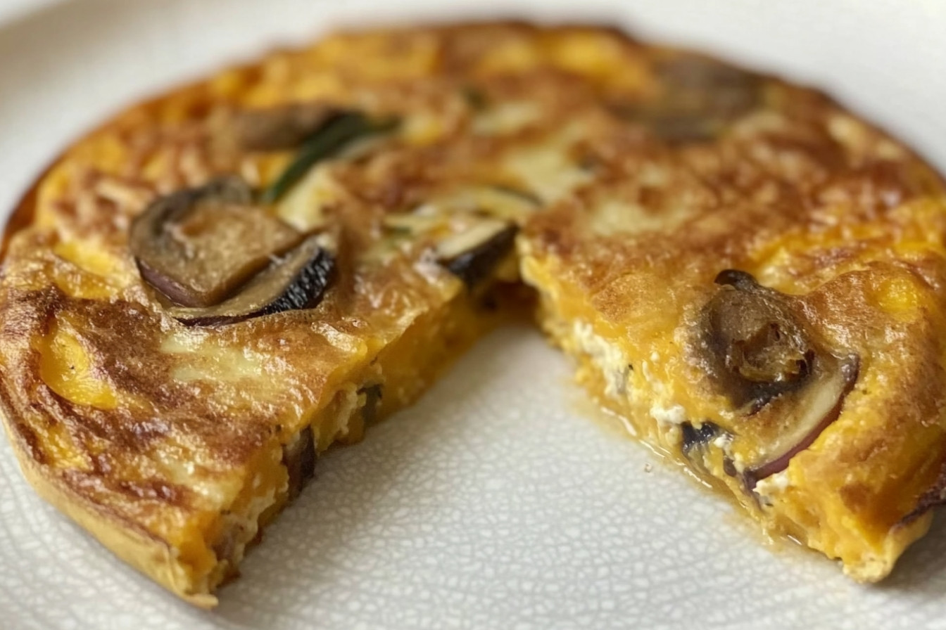 Frittata de courge et champignons