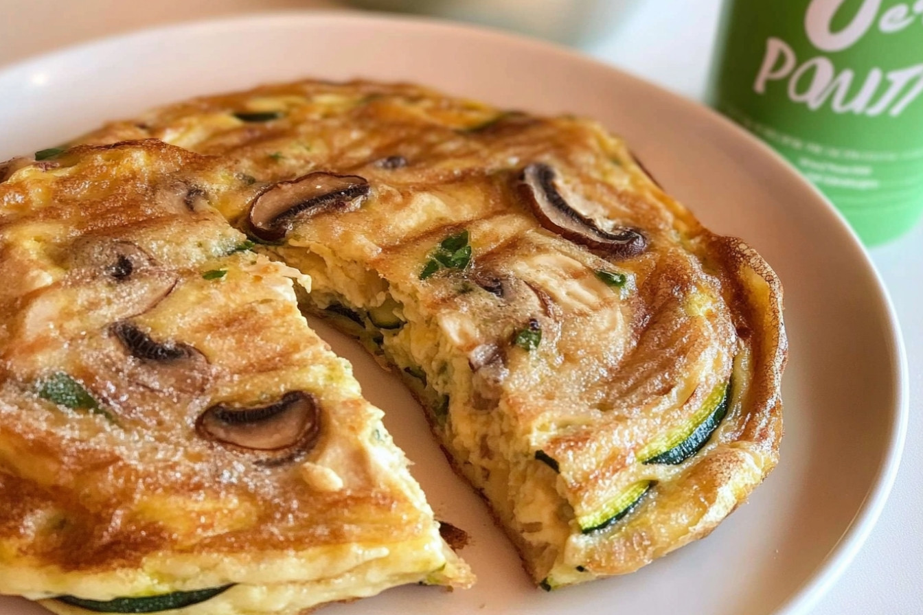 Frittata de courgettes et champignons