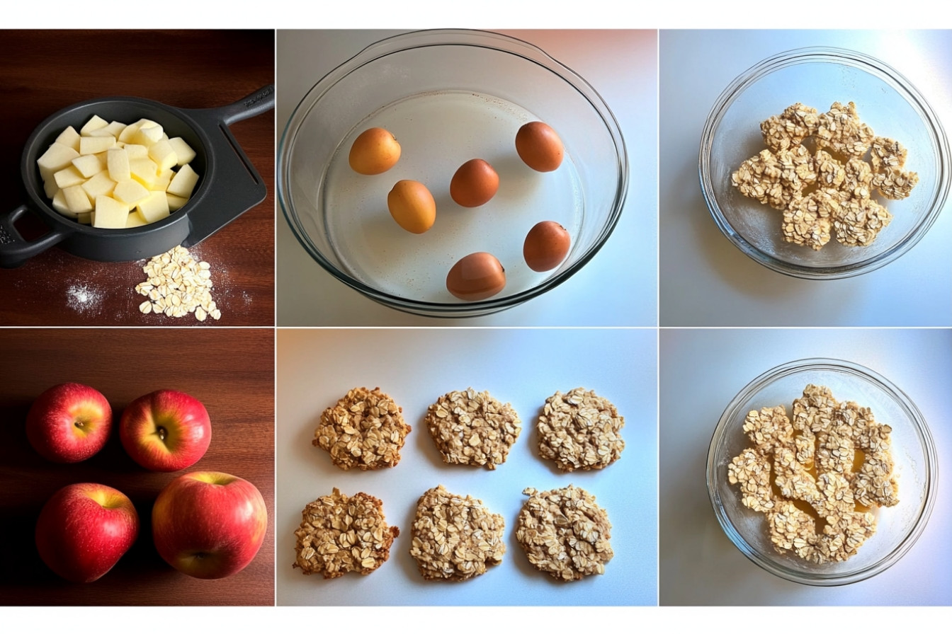 Galettes d'avoine et pomme