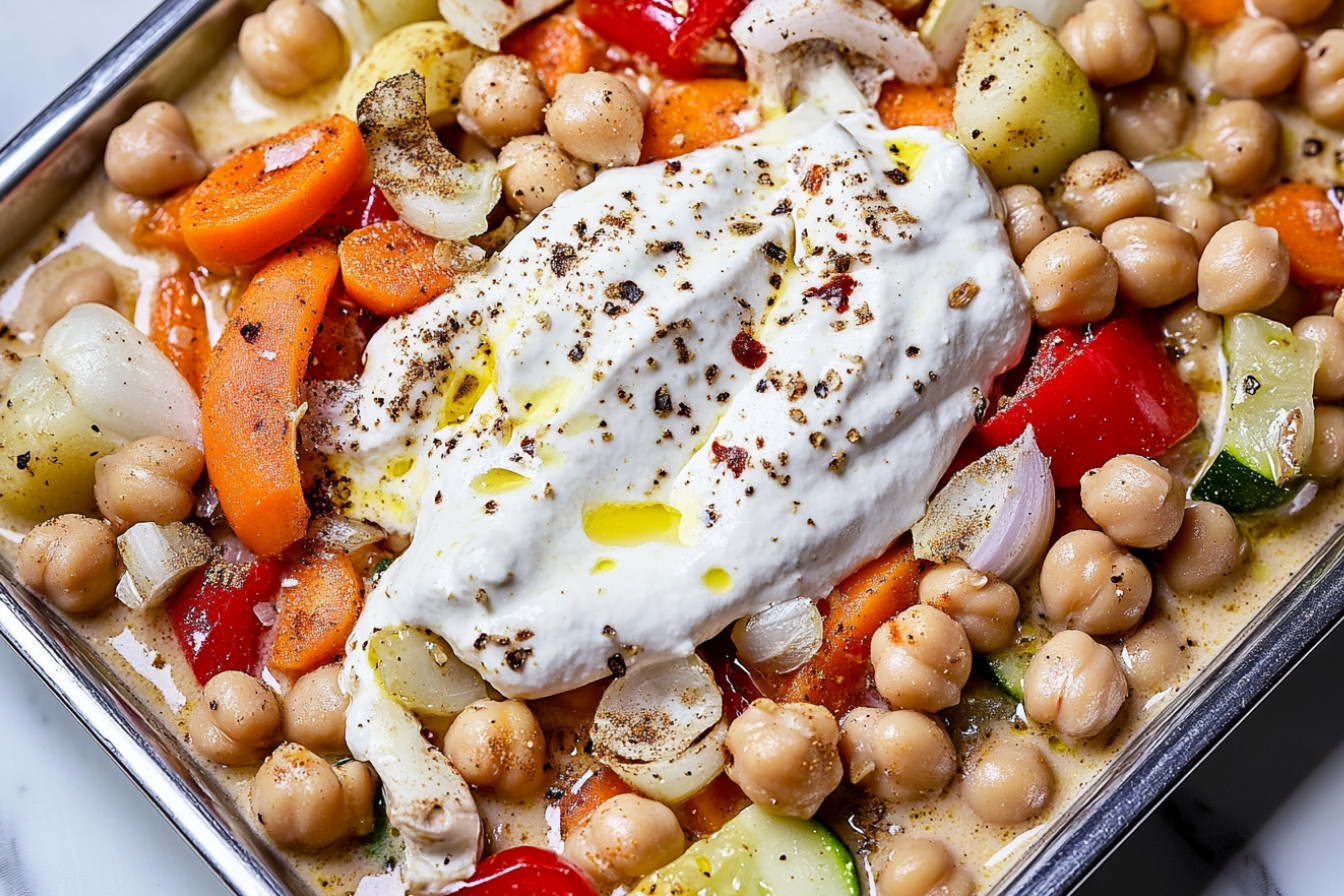 Garbanzos crémeux aux légumes