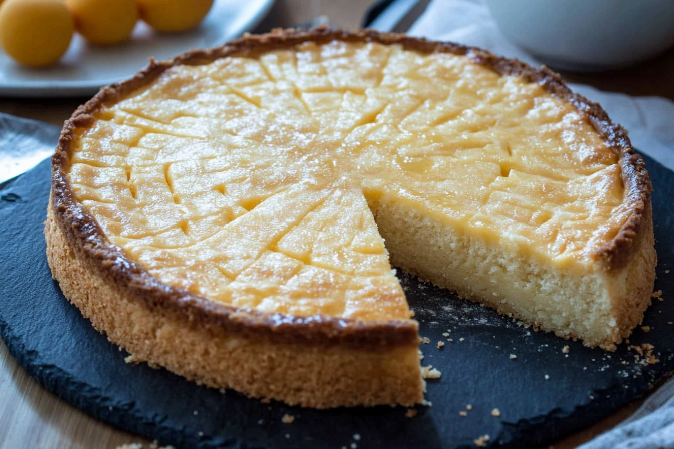 Gâteau basque aux cerises