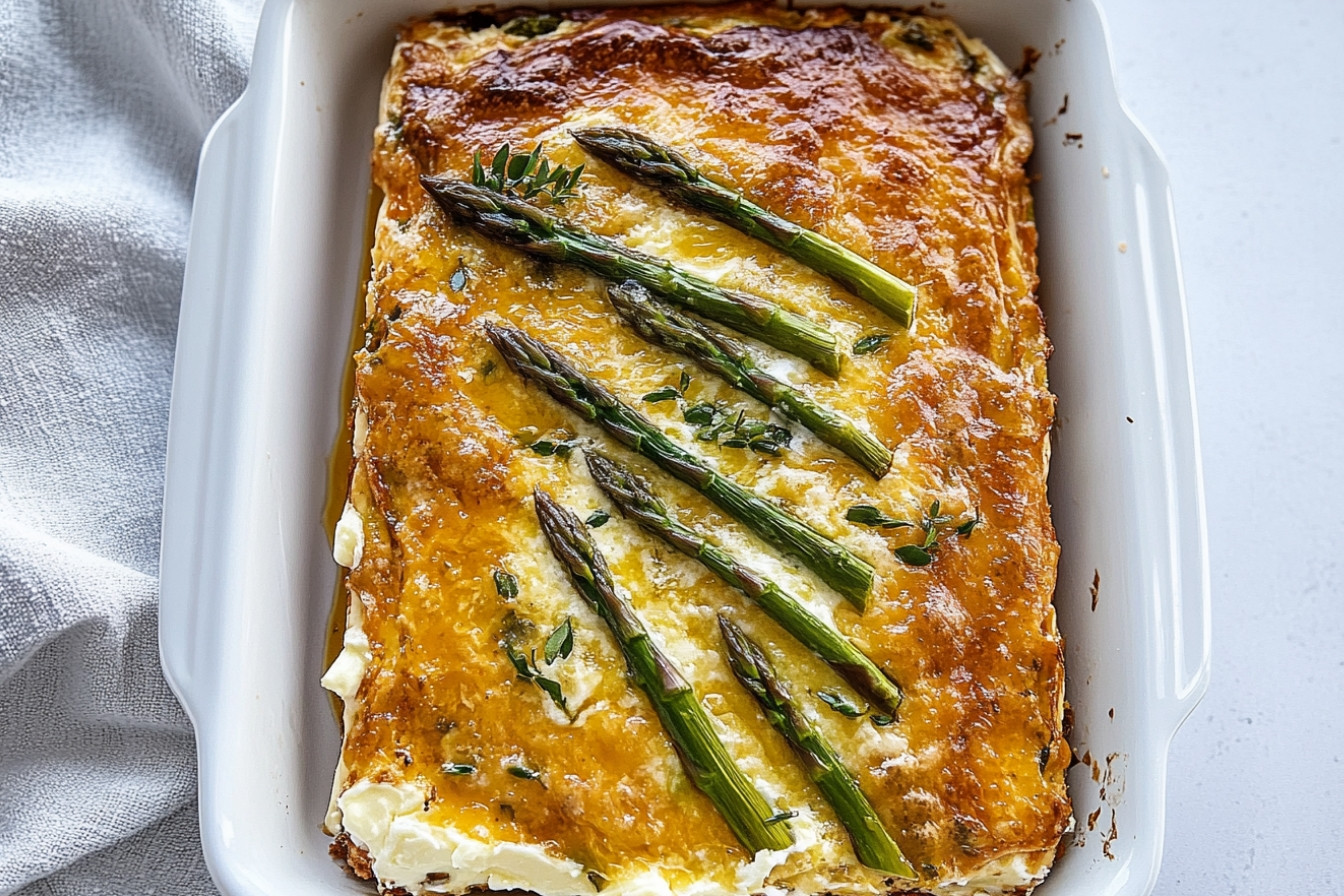 Gâteau sans cuisson aux asperges