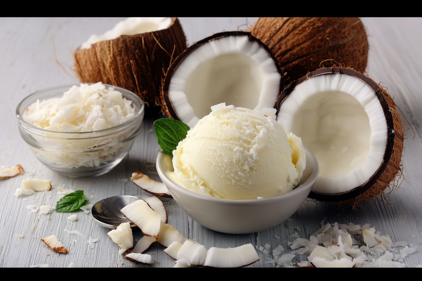 Glace au coco crémeuse