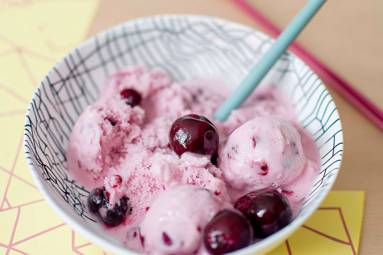 Glace aux cerises picotas