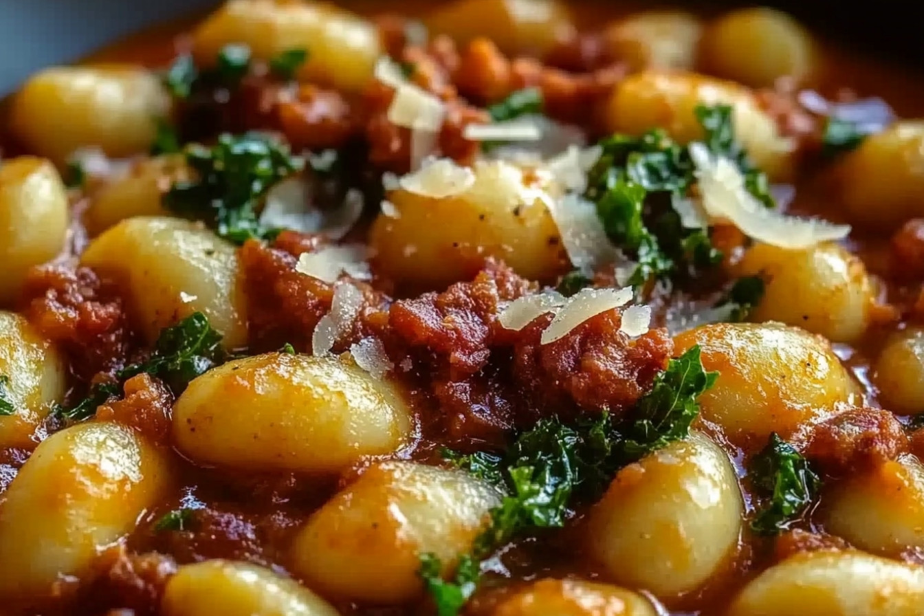 Gnocchis au chorizo et harissa