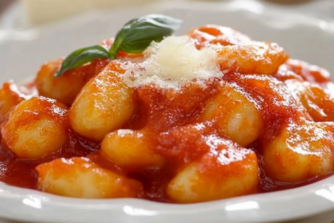Gnocchis au tomate et flocons