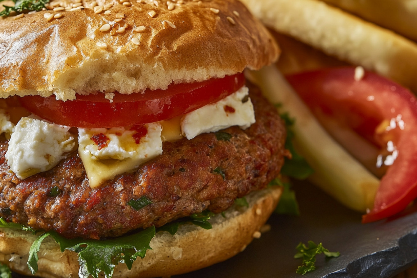 Hamburgers maison au feta