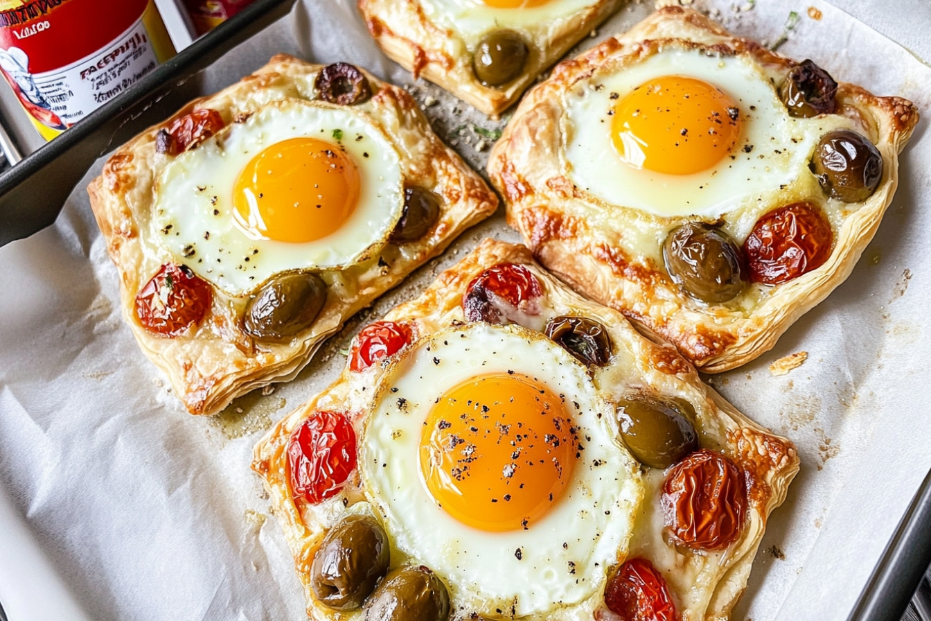Hojaldres aux œufs et olives