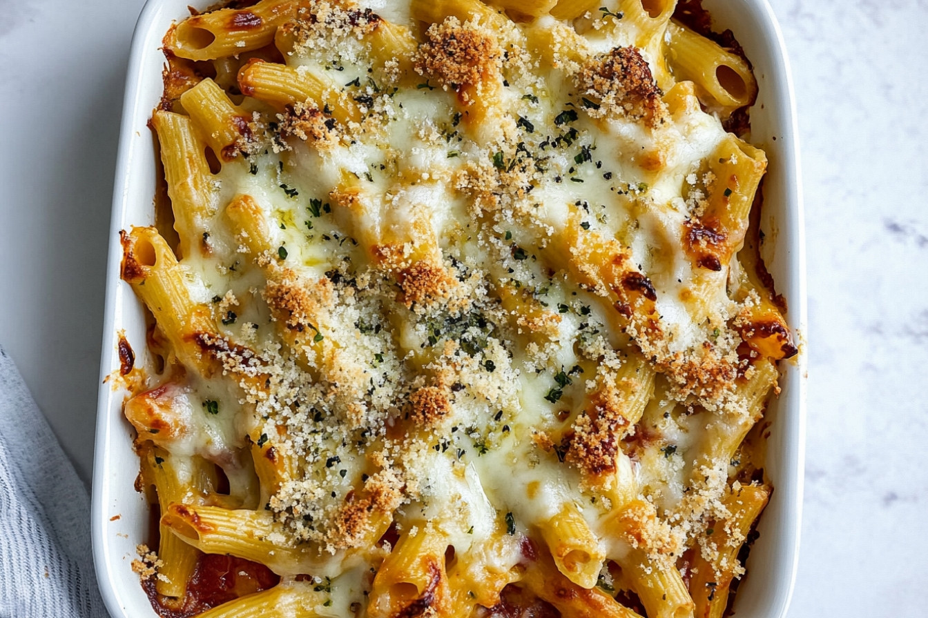 Macarrones gratinés de récupération