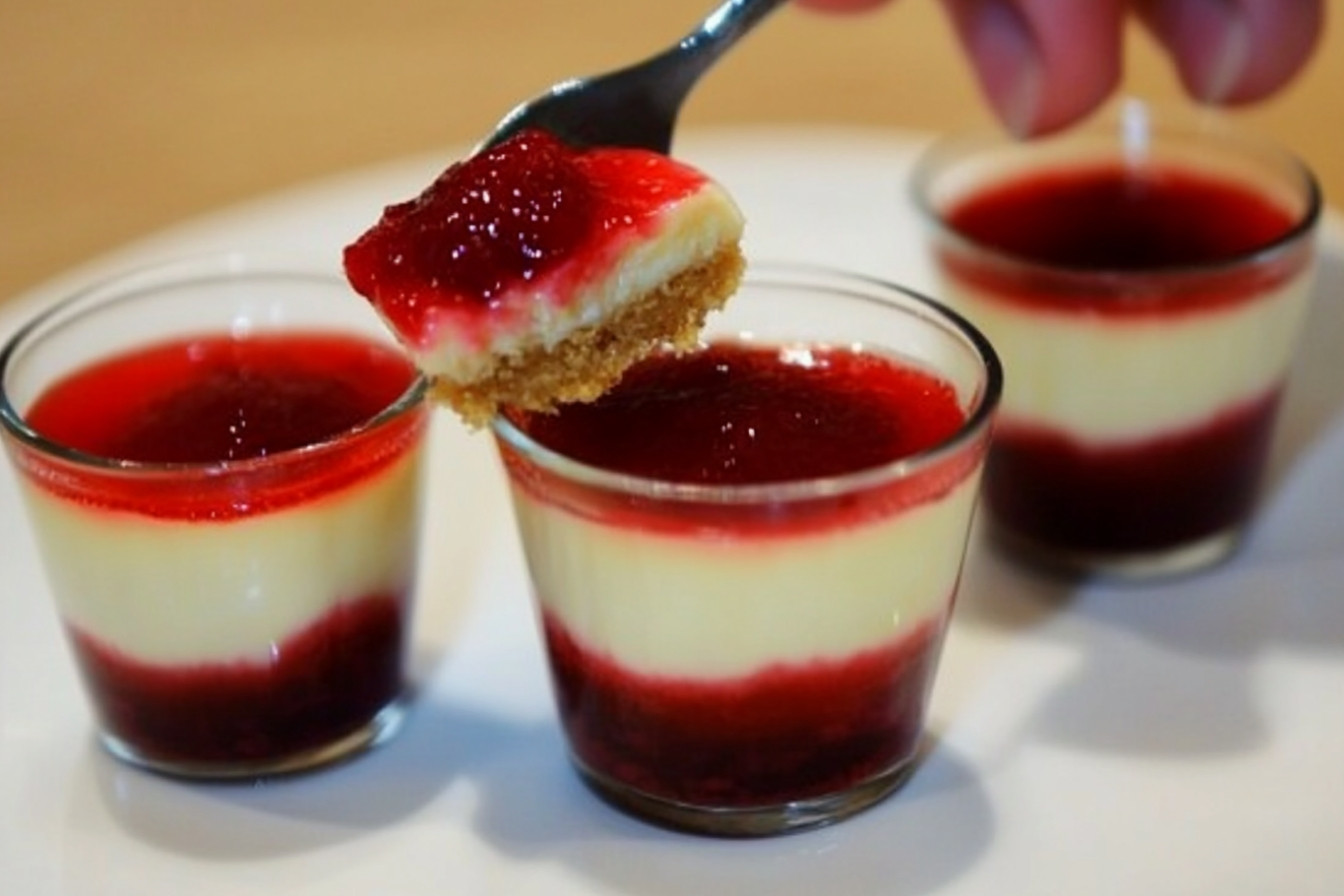 Mini cheesecakes en verre