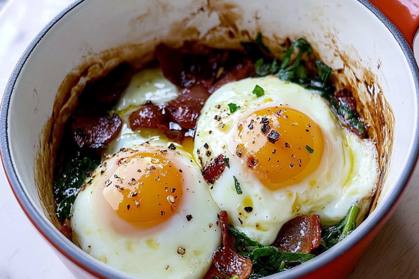 Oeufs cocotte au fromage