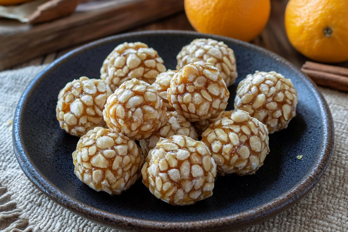 Panellets au miel et orange