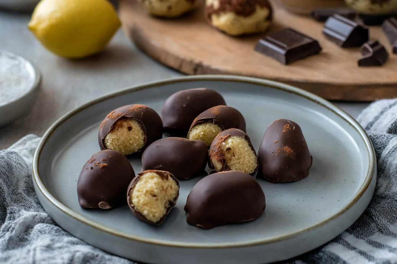 Panellets aux châtaignes et chocolat