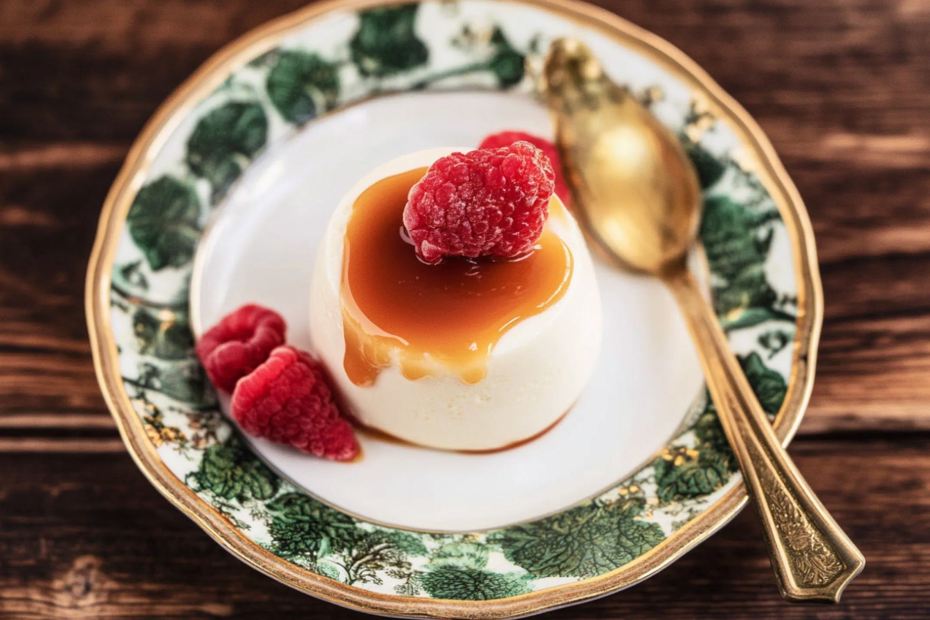 Panna cotta au fromage caramel