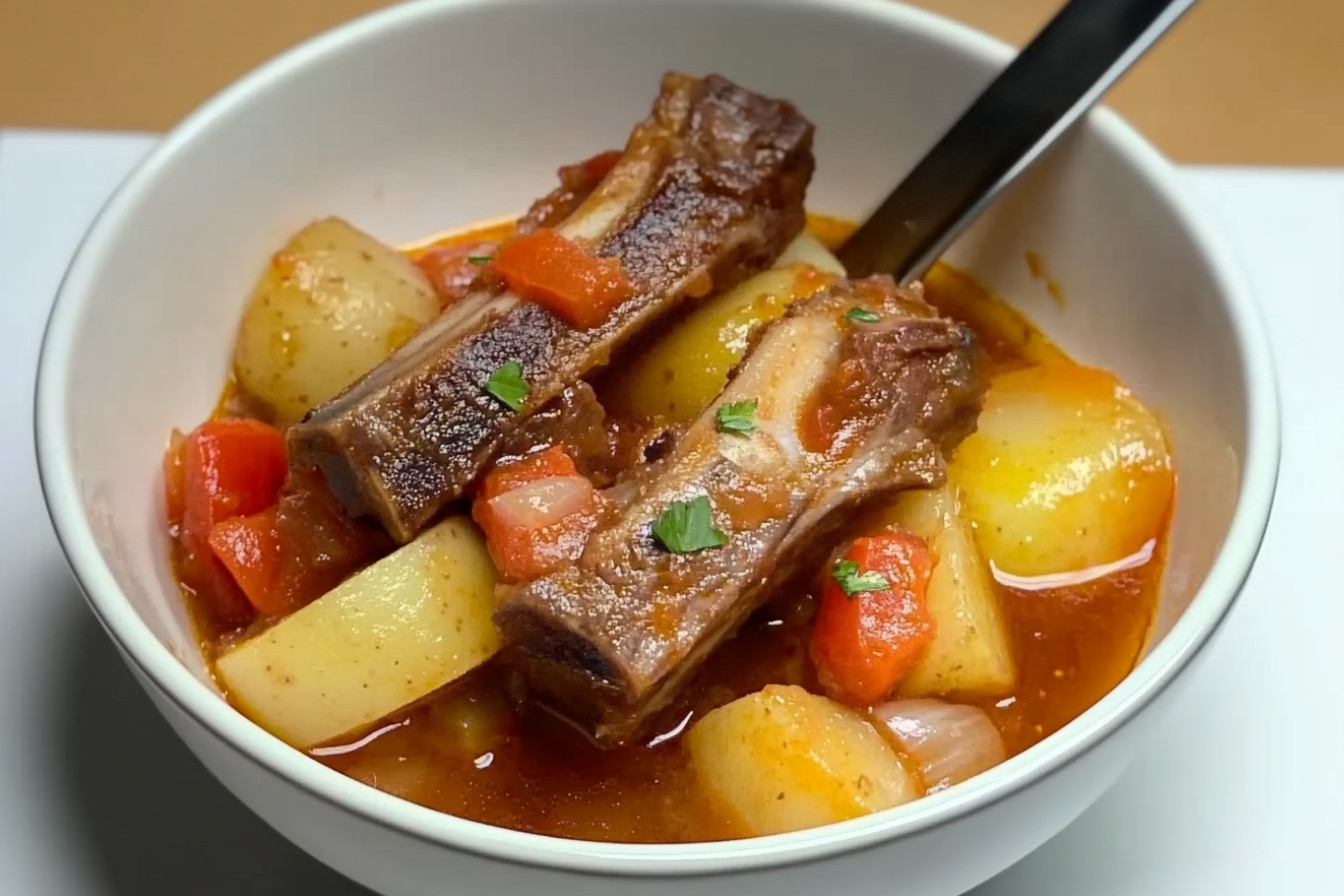 Patatas guisadas à la côtelette