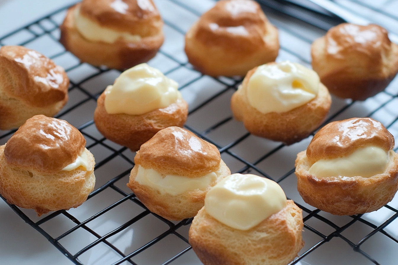 Profiteroles fourrés à la crème