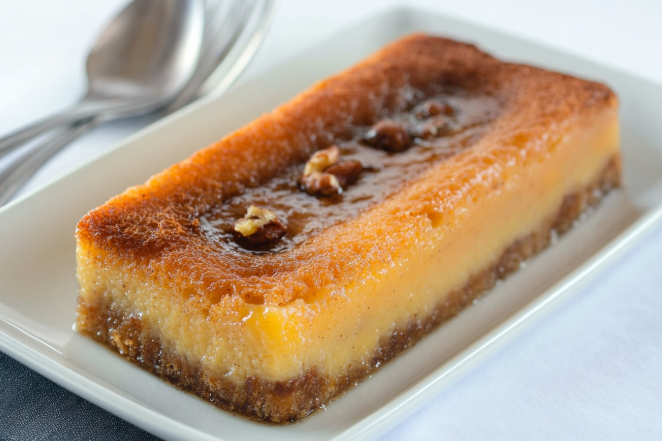 Pudding de pain et noix