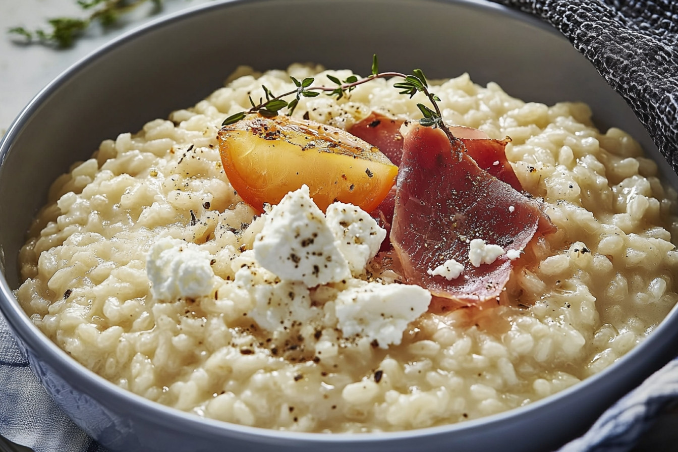 Risotto au prosciutto et feta