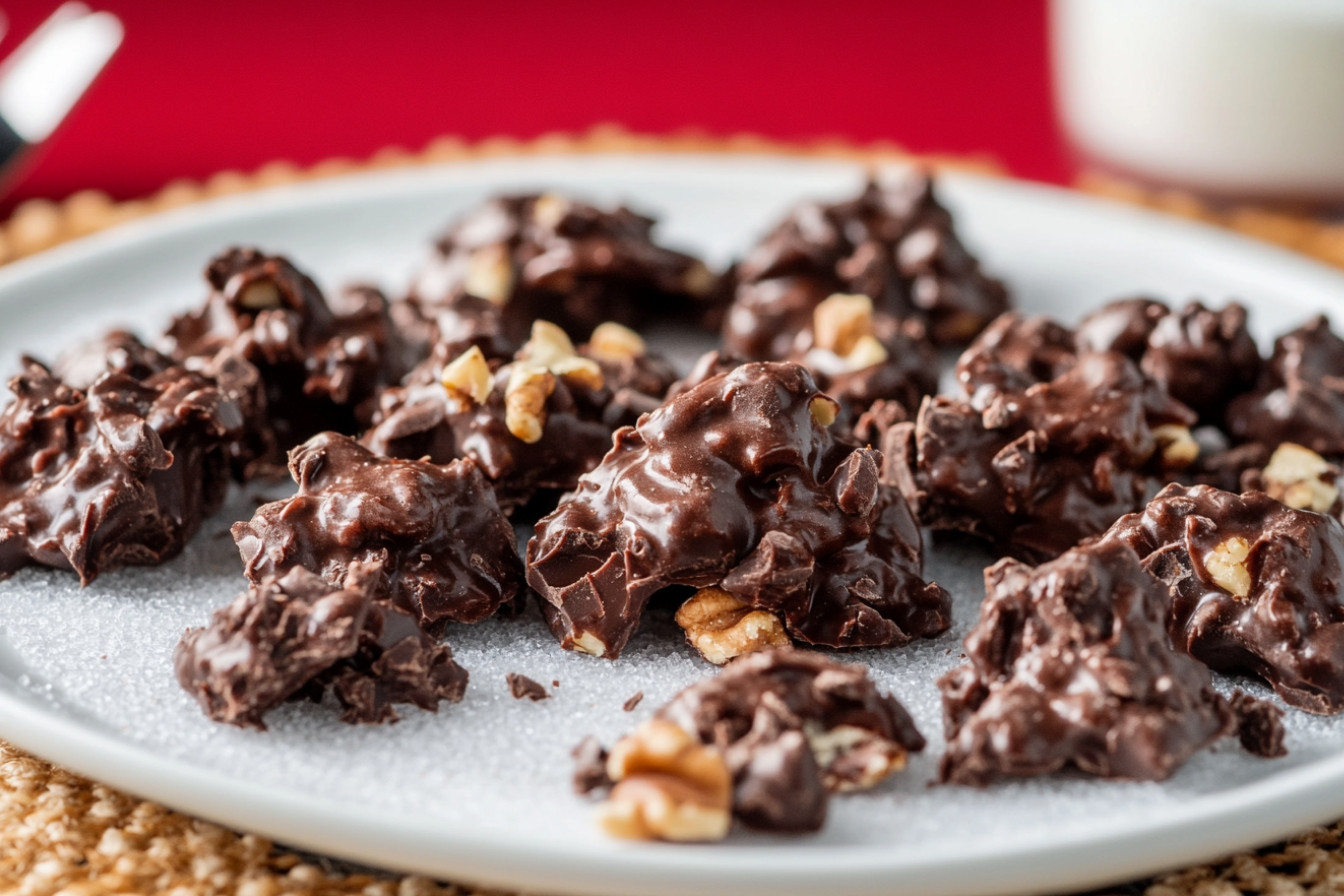 Rocas de chocolat et fruits secs
