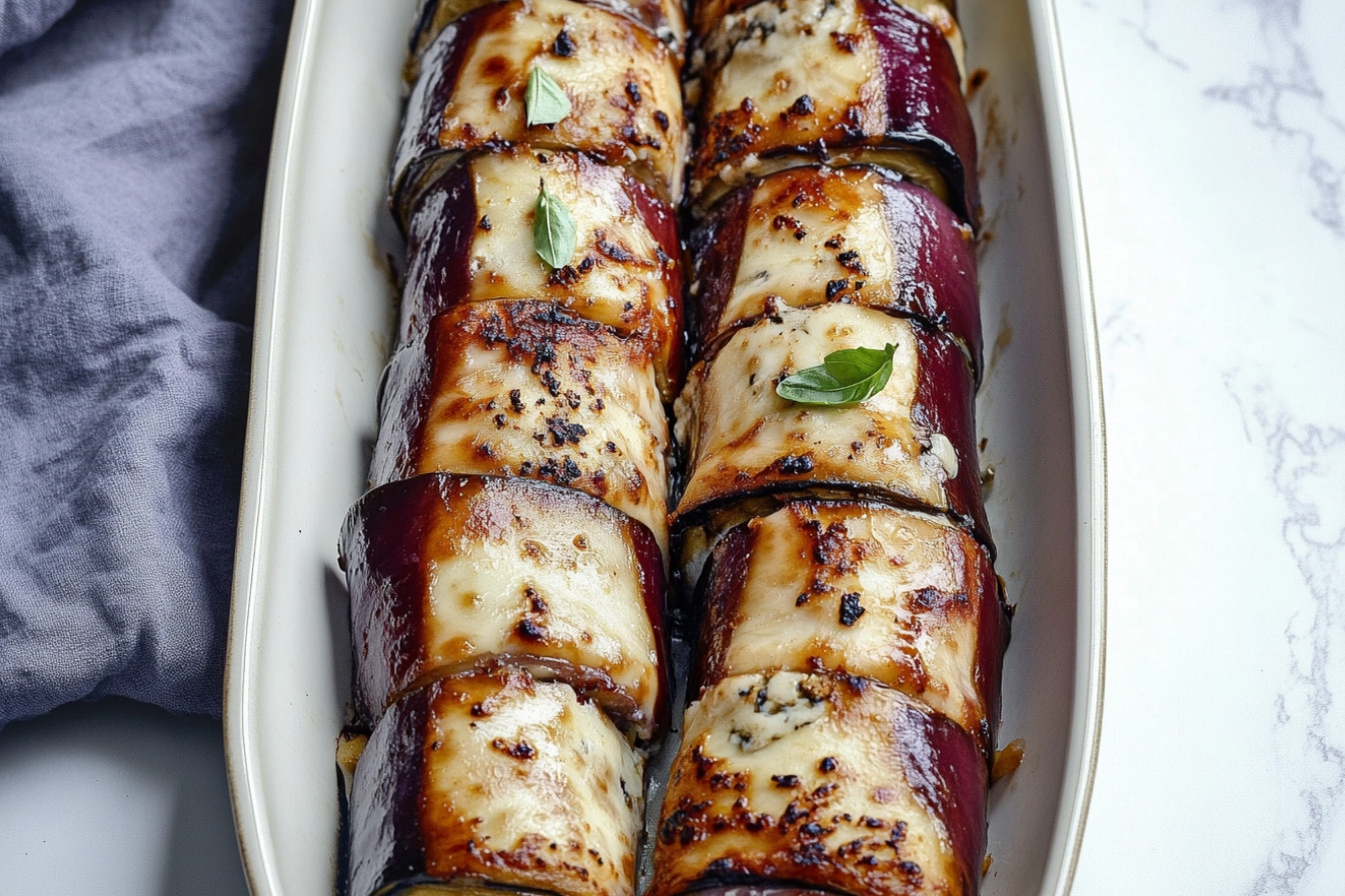 Rollitos de berenjena au gorgonzola