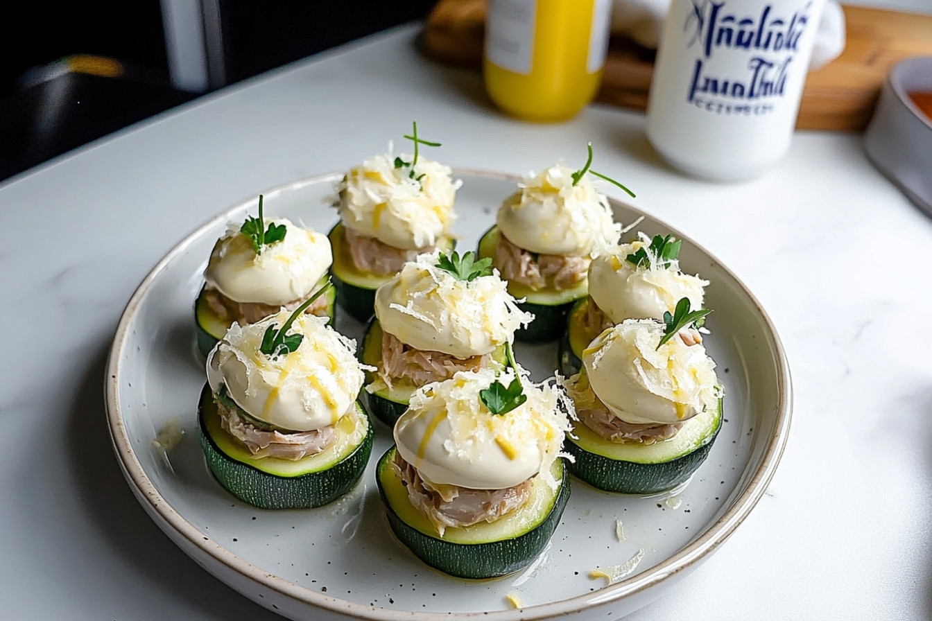 Rollitos de courgette au thon