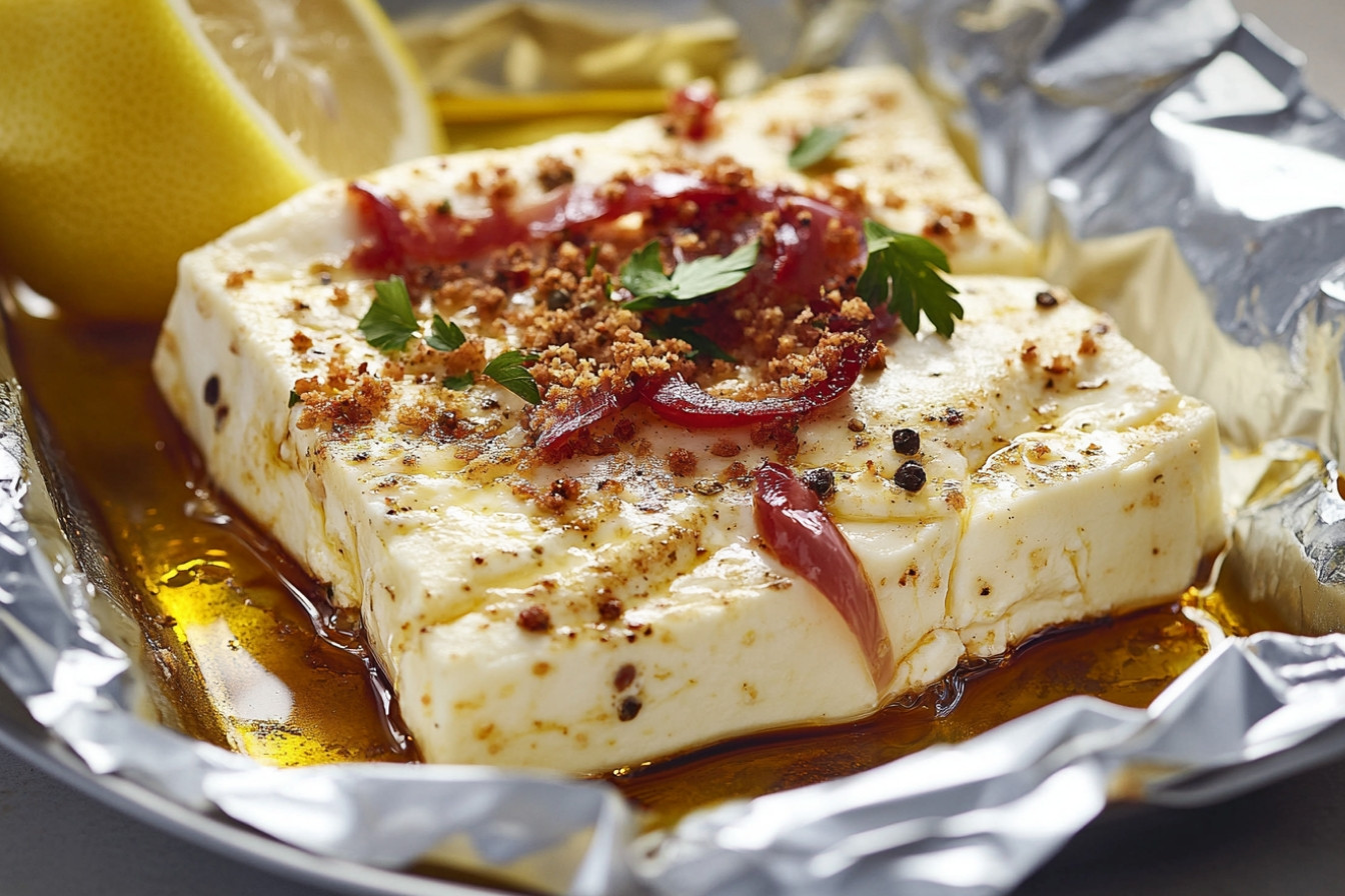Saganaki au fromage feta au four