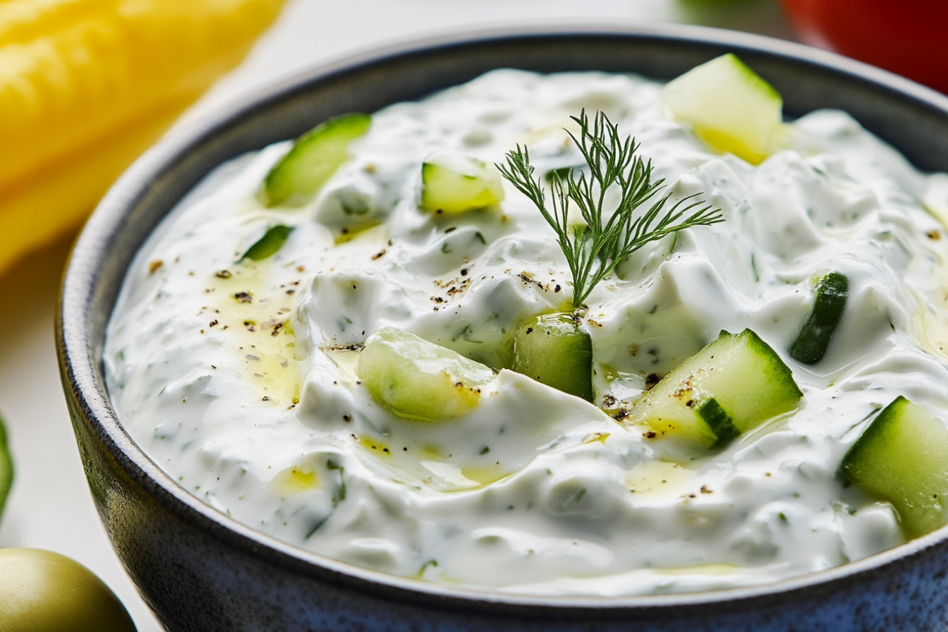 Salade authentique avec tzatziki