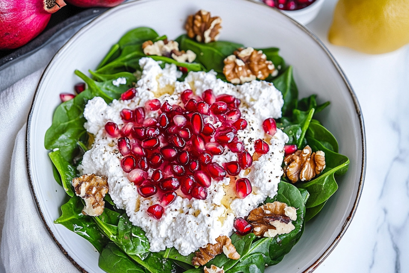 Salade de grenade au ricotta