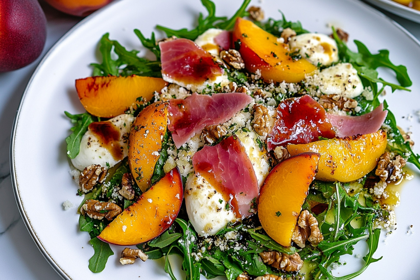 Salade de melon rôti et mozzarella