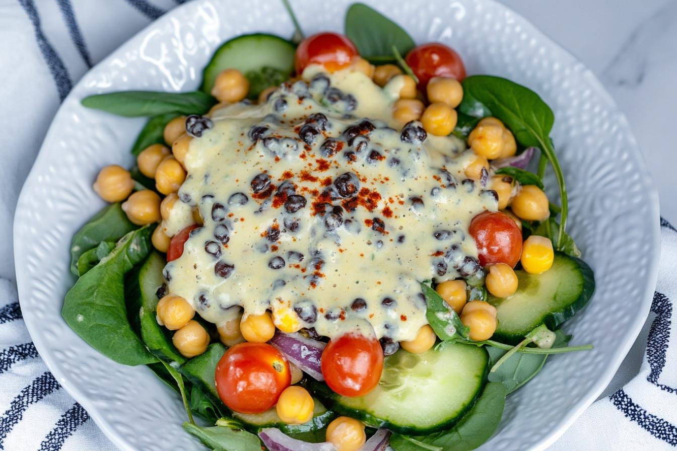 Salade de pois chiches croquante