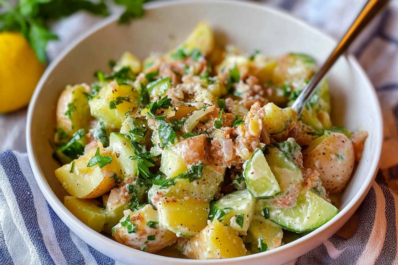 Salade de pomme de terre et concombre