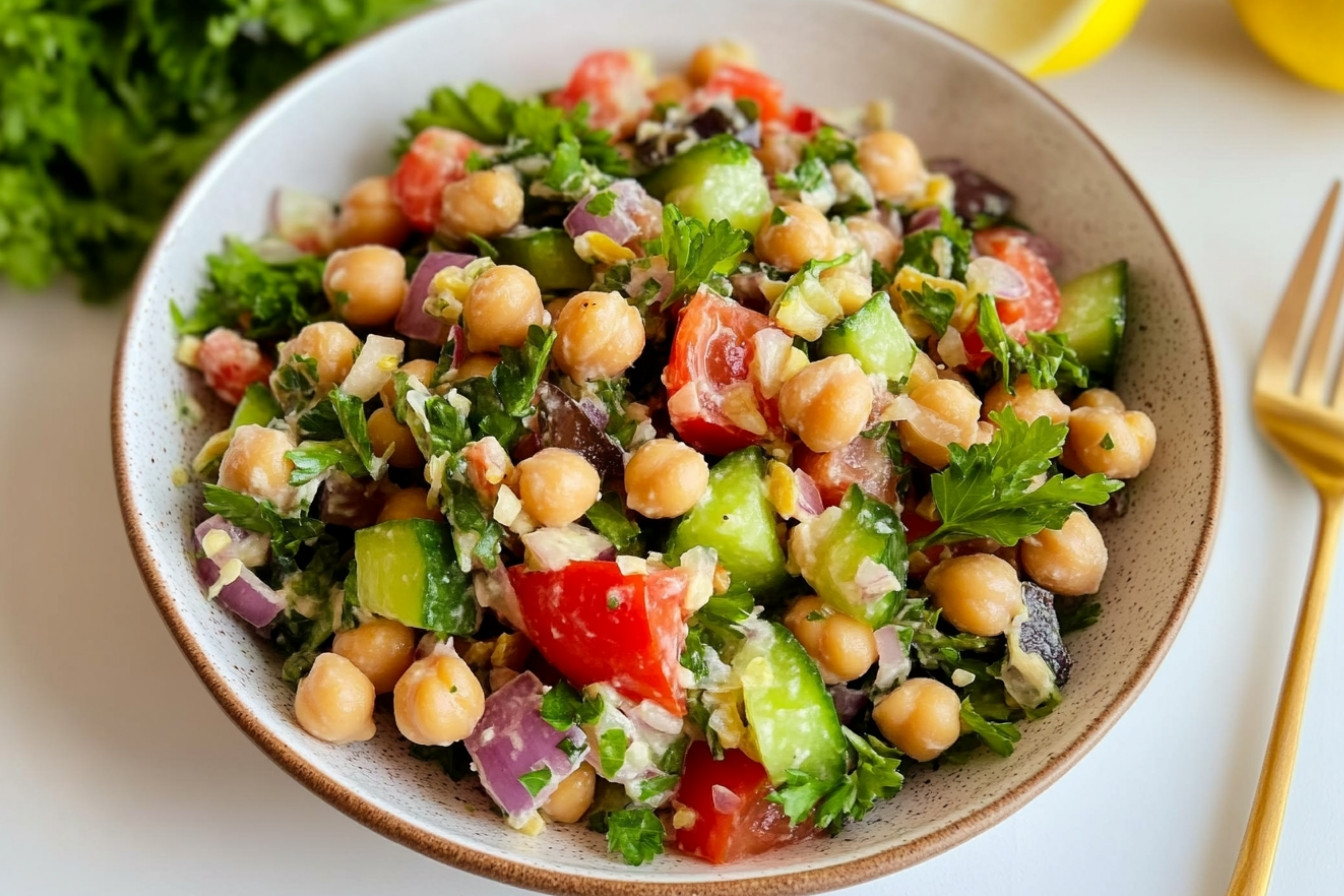 Salade rafraîchissante de pois chiches
