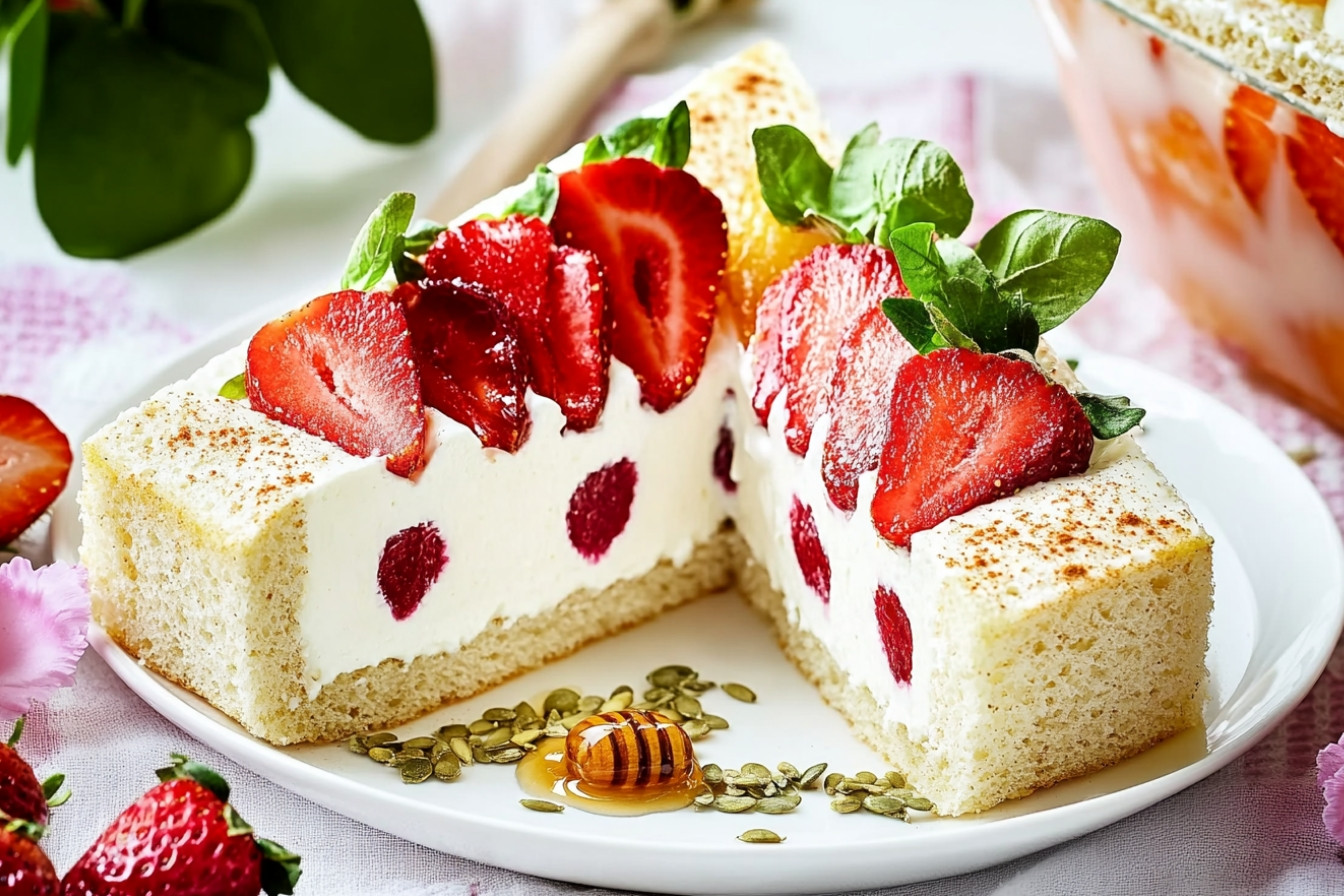 Sandwich de fruits au yaourt