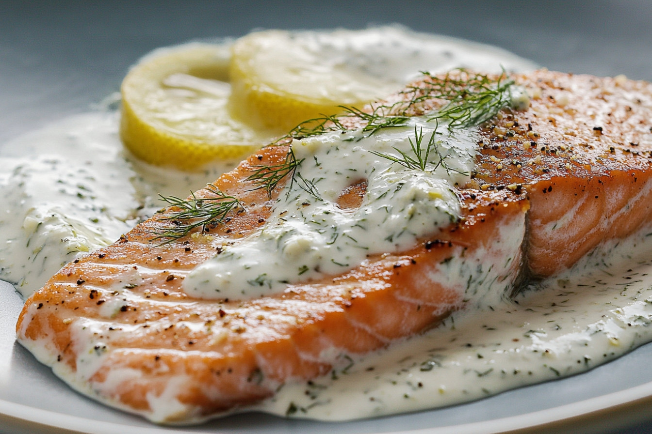 Saumon à la sauce yaourt