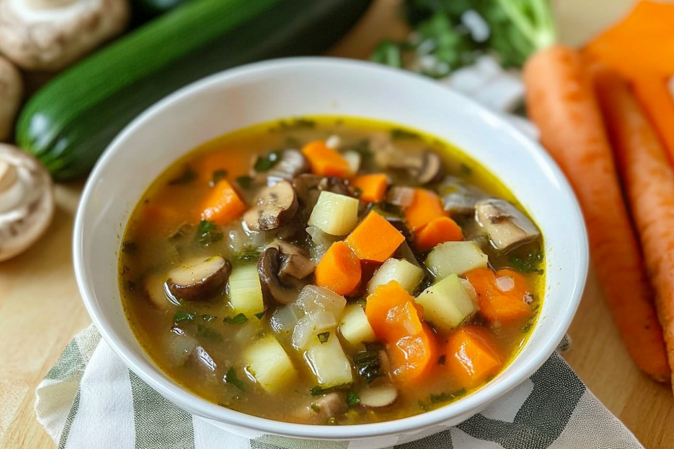 Soupe de carottes et champignons