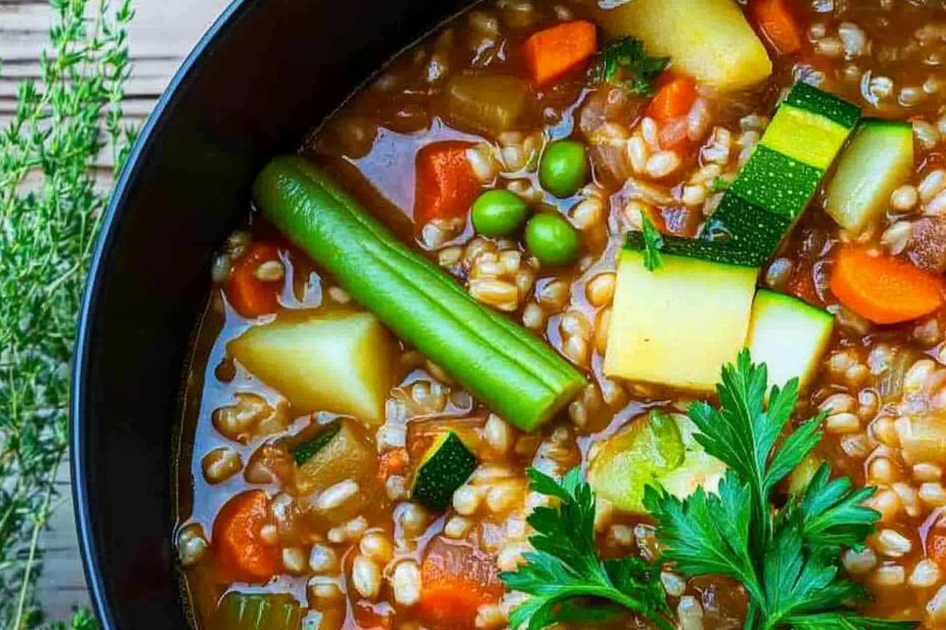 Soupe d'orge aux légumes
