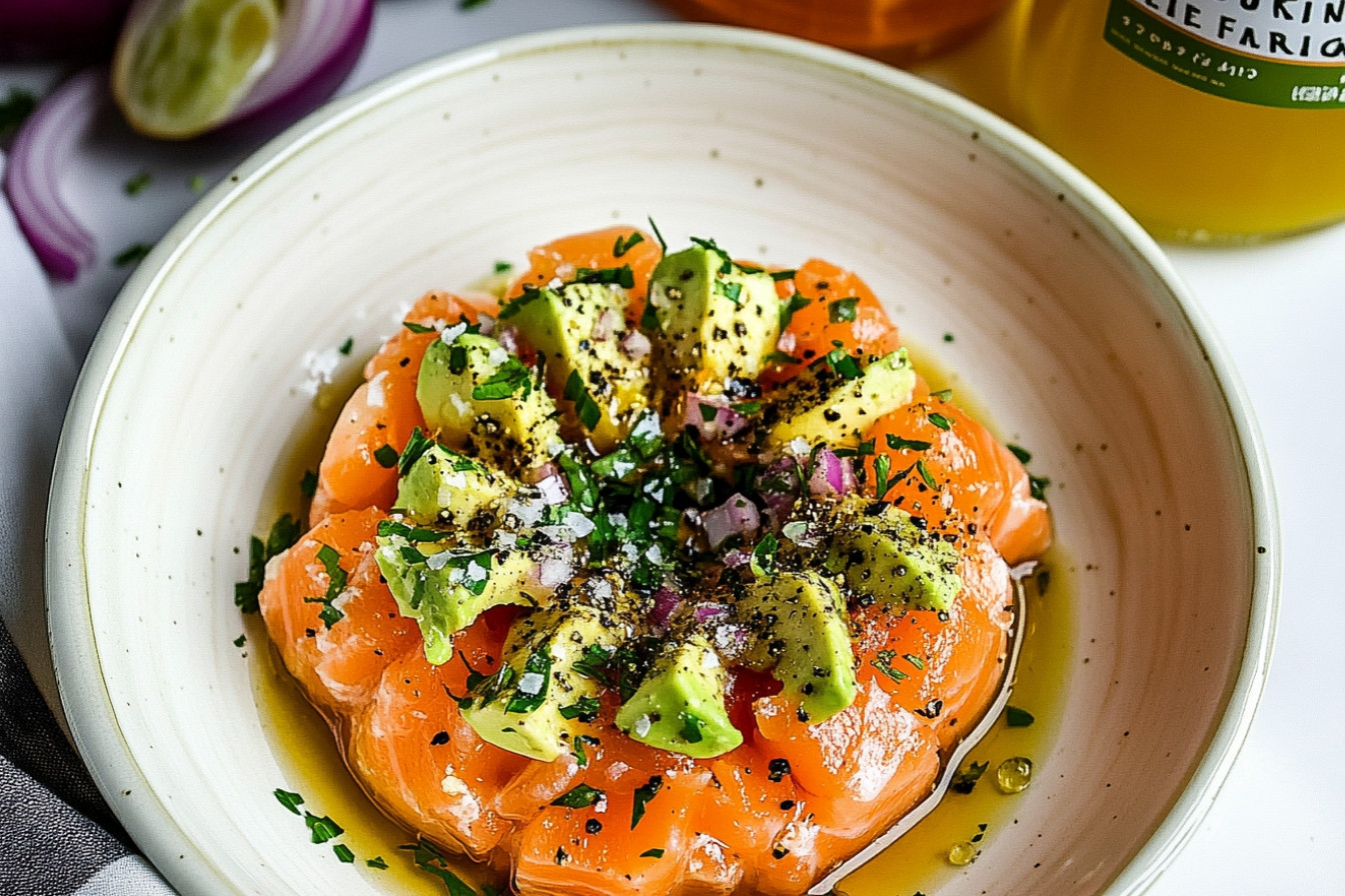 Tartare d'avocat et saumon