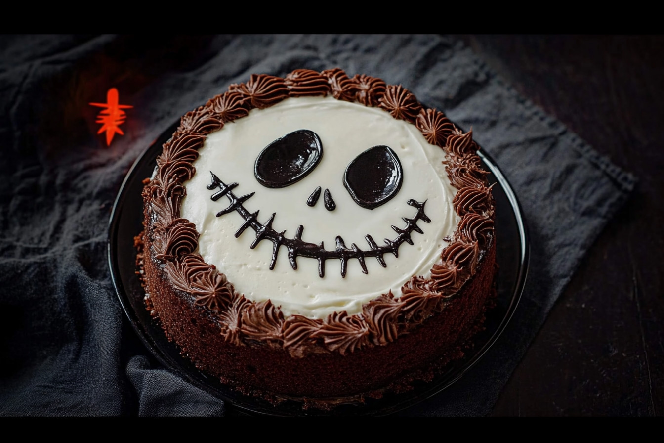 Tarte au chocolat Jack Skellington