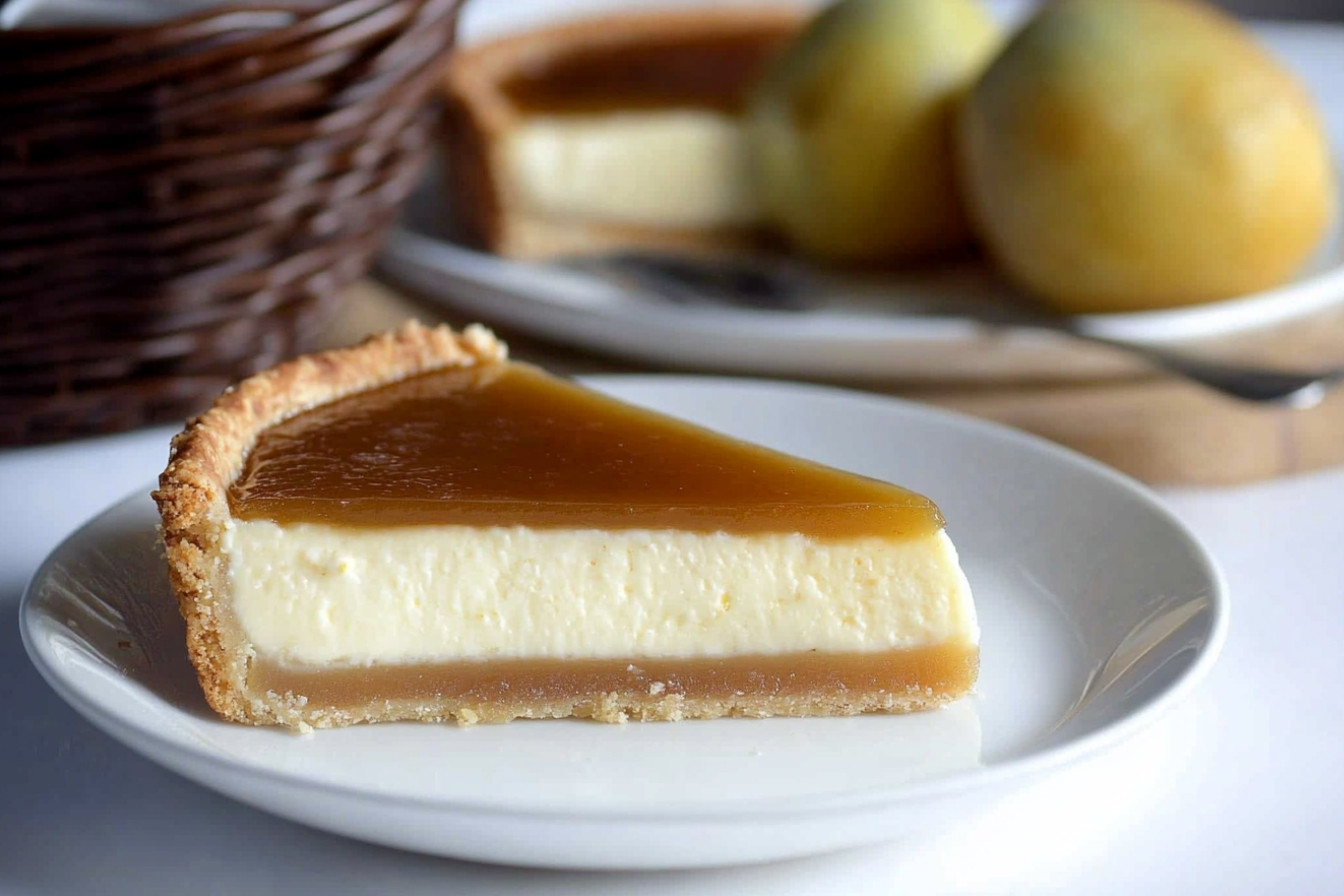 Tarte au fromage et coing