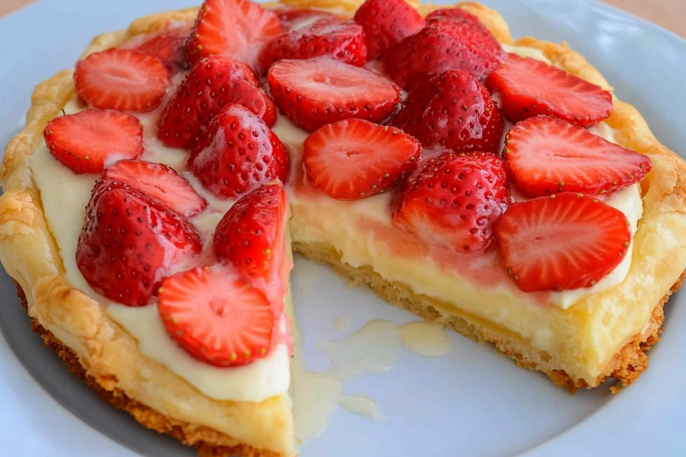 Tarte aux fraises et crème